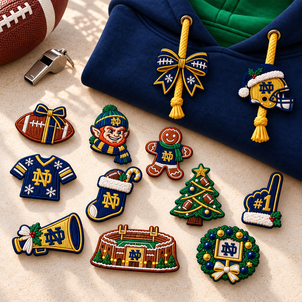Premium NDFI Christmas Embroidered Charm Hoodie PVNA