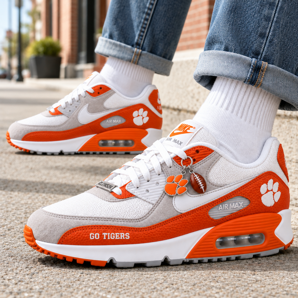 Clemson Tigers Premium Low-Top Sneakers